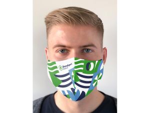 Bedrukte herbruikbare mondmaskers kapjes met logo, gepersonaliseerd