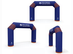 start finish publiboog bedrukt gebrand met eigen logo