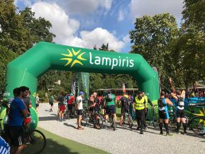 start finish publiboog bedrukt gebrand met eigen logo