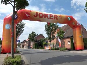 start finish publiboog bedrukt gebrand met eigen logo