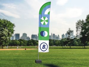 Sales+ beach vlaggen zijn een leuke en verfrissende manier om reclame te maken voor uw zaak.