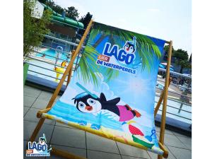 Strandstoel XXL met volledig bedrukt zitvlak