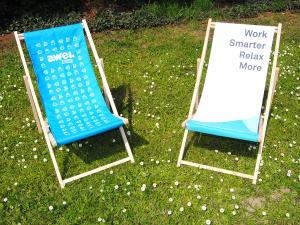 Bedrukte strandstoel met logo Teamleader