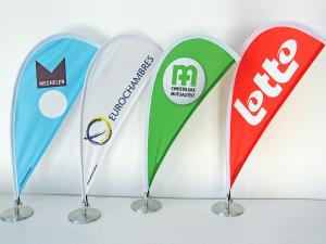 Tafelvlag, Type beachvlag met logo