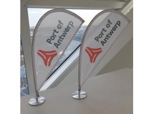 Tafelvlag, type beachvlag voor Port of Antwerp