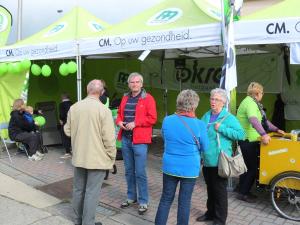 Vouwtenten, plooitent bedrukt voor CM