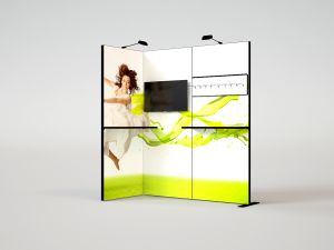 Texframe Pro 3 modules L met legplanken, tv houder en Led verlichting