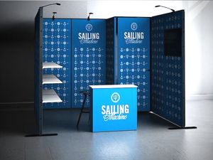 Modular exhibition stand Texframe Pro + counter for Sailing