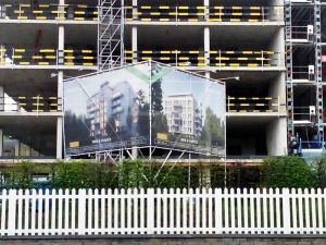 Spandoek in kader, vrijstaande kader