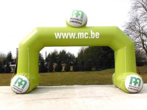 start finish publiboog bedrukt gebrand met eigen logo