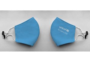 Bedrukte herbruikbare mondmaskers UNICEF EENDEBEK