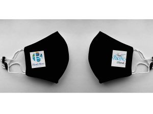 Bedrukte herbruikbare mondmaskers met logo, gepersonaliseerd