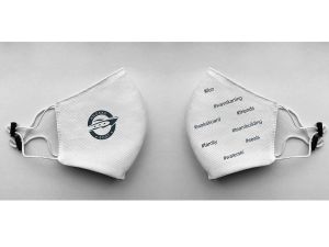 Bedrukte herbruikbare mondmaskers met logo, gepersonaliseerd