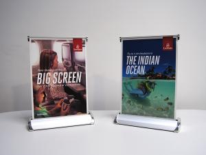 Mini Roll up, présentoir de table A4
