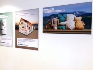 wall frame with textile print