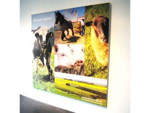 wall frame with textile print