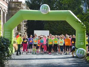 start finish publiboog bedrukt gebrand met eigen logo