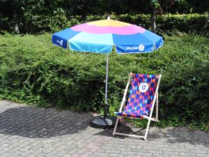Parasol rond met bedrukking