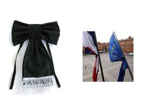 Noeud noir pour deuil