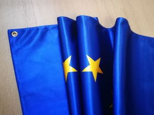 Dubbelzijdige satijnen vlag protocolair