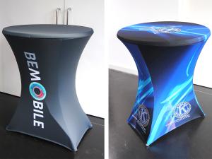 Custom printed bar table covers with your logo.