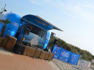 Bedrukte strandscherme