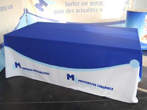 Printed tablecloth for Liberale Mutualiteit Limburg