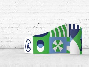 De Flexwall is de nieuwste generatie beurswanden met meesterlijk bedrukte textieldoeken in een slim aluminium profiel. 